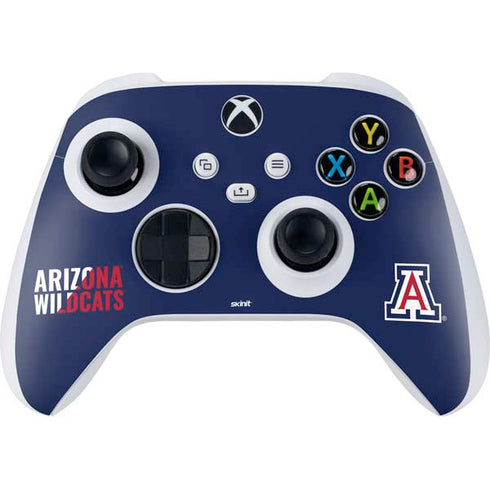 University of Arizona Wildcats Logo Split Blue Xbox Series S Controller Skin